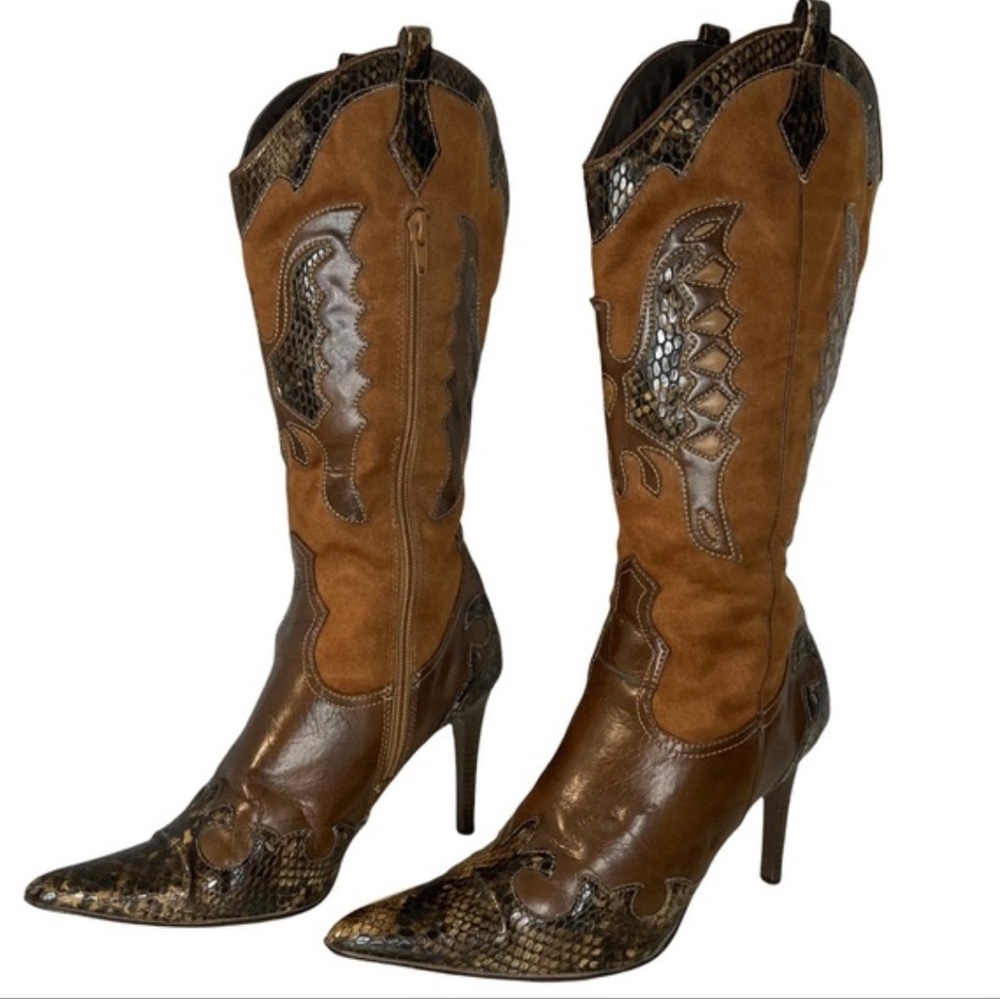 Brown Leather Western Boots
